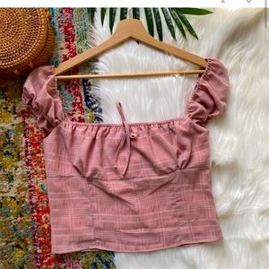 Privacy Please Revolve Pink Maggie Top Blouse M